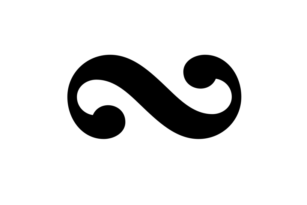 Signo del grupeto: una «S» acostada como la que se escribe sobre la nota